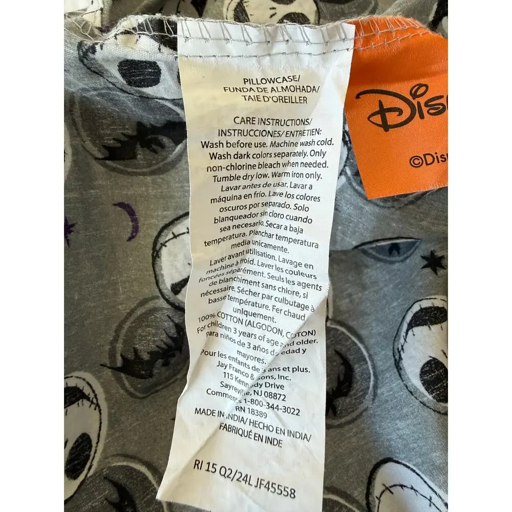 DISNEY Nightmare Before Christmas Jack Skellington Pillowcases Set Of 2 CottonN